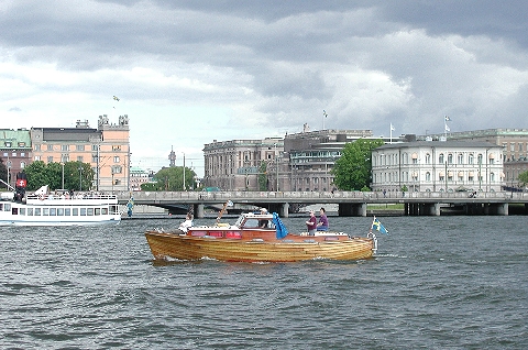 Auf dem Wasser des Mälaren